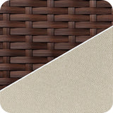 NICESOUL® 8 Pieces Plus Size High Back Brown Wicker Outdoor Furniture PE Rattan Patio Sectional Sofa Sets Sectionals Outdoor Backyard Conversation Sets Beige Cushions NICESOUL