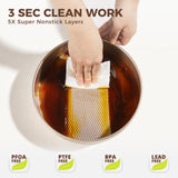 HONGBAKE 9-Piece Baking Pans Set Nonstick, Stackable Non Toxic Bakeware Sets with Diamond Texture, Oven Pan Set for Cooking, Includes Cookie Sheet with Rack, Cake Pan, Roasting Pan, Muffin Pan, Gold HONGBAKE