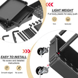 Goovilla 3 Tier Rolling Utility Cart Organizer with Removable Drawer, Stable and Sturdy Black Rolling Storage Carts with 2 Lockable Wheels for Bathroom, Kitchen, Snack, Craft, Makeup, Baby Essentials Goovilla