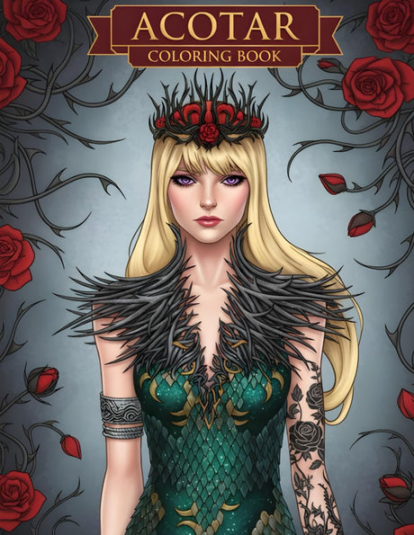 ACOTAR Coloring Book: Beautiful Portraits and Elegant Scenes Majosta