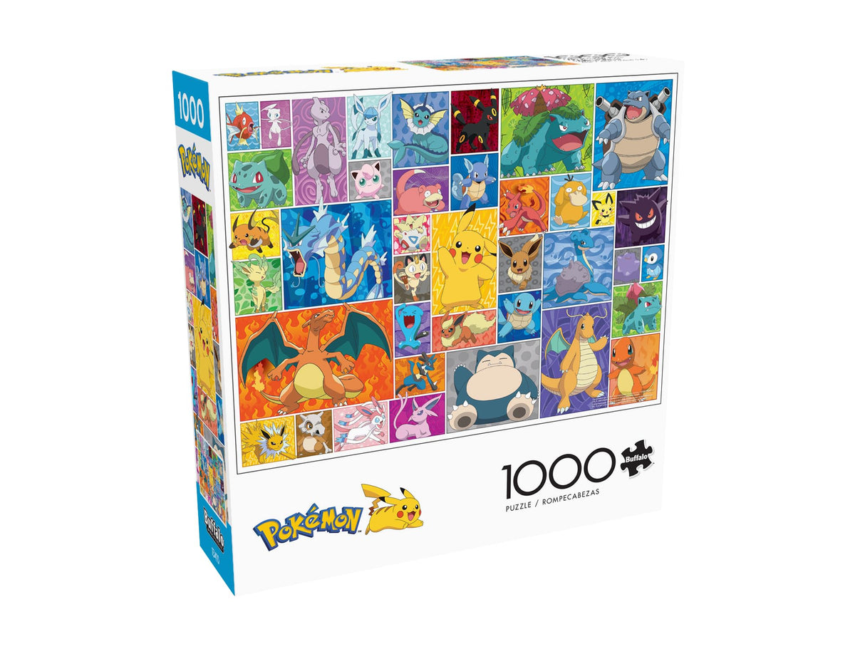 Buffalo Games - Pokemon - Frames - 1000 Piece Jigsaw Puzzle for Adults Challenging Puzzle Perfect for Game Nights - 1000 Piece Finished Size is 26.75 x 19.75, Large Buffalo Games