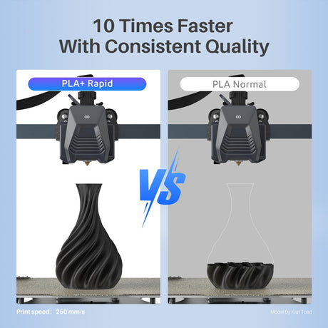 ELEGOO Rapid PLA Plus Filament 1.75mm Black 2KG, PLA+ 3D Printer Filament for 600 mm/s High Speed Printing, Dimensional Accuracy +/- 0.02 mm, 2 Pack 1kg Spool(2.2lbs) ELEGOO