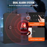 VEVOR 25.59" High Concealed Wall Safe, Keypad Access 3-Level Security Safe, Includes 3 Adjustable Shelves & 6 Hooks, Made of Durable Q235 Steel, Features LED Lighting & Alert System for Valuables VEVOR