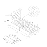 DHP Dakota Upholstered Platform Bed with Underbed Storage Drawers and Diamond Button Tufted Headboard and Footboard, No Box Spring Needed, Twin, White Faux Leather DHP