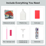 SJUTOUCI Tree Diamond Painting Kits for Adults, Diamond Art Kits for Beginners, 5D DIY Full Drill Gem Craft Art for Home Decor Gift 12x12 inch, Fall SJUTOUCI