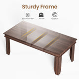 Farmhouse Dining Table for 6~8 People, 70.87" Long Rectangle Dining Table, Wood Kitchen Table with Sturdy Table Leg, Dinner Table, Dining Room Table for Kitchen, Dining Room-Brown GarveeHome