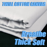 2 Yard White Twill Cotton Canvas Fabric,Natural Thick Cotton Poplin Fabric by The Yard,59 Inches Wide 100% Cotton, Embroidery Muslin Quilting Fabric Material for Sewing Material Apparel Cloth WAFASSZD