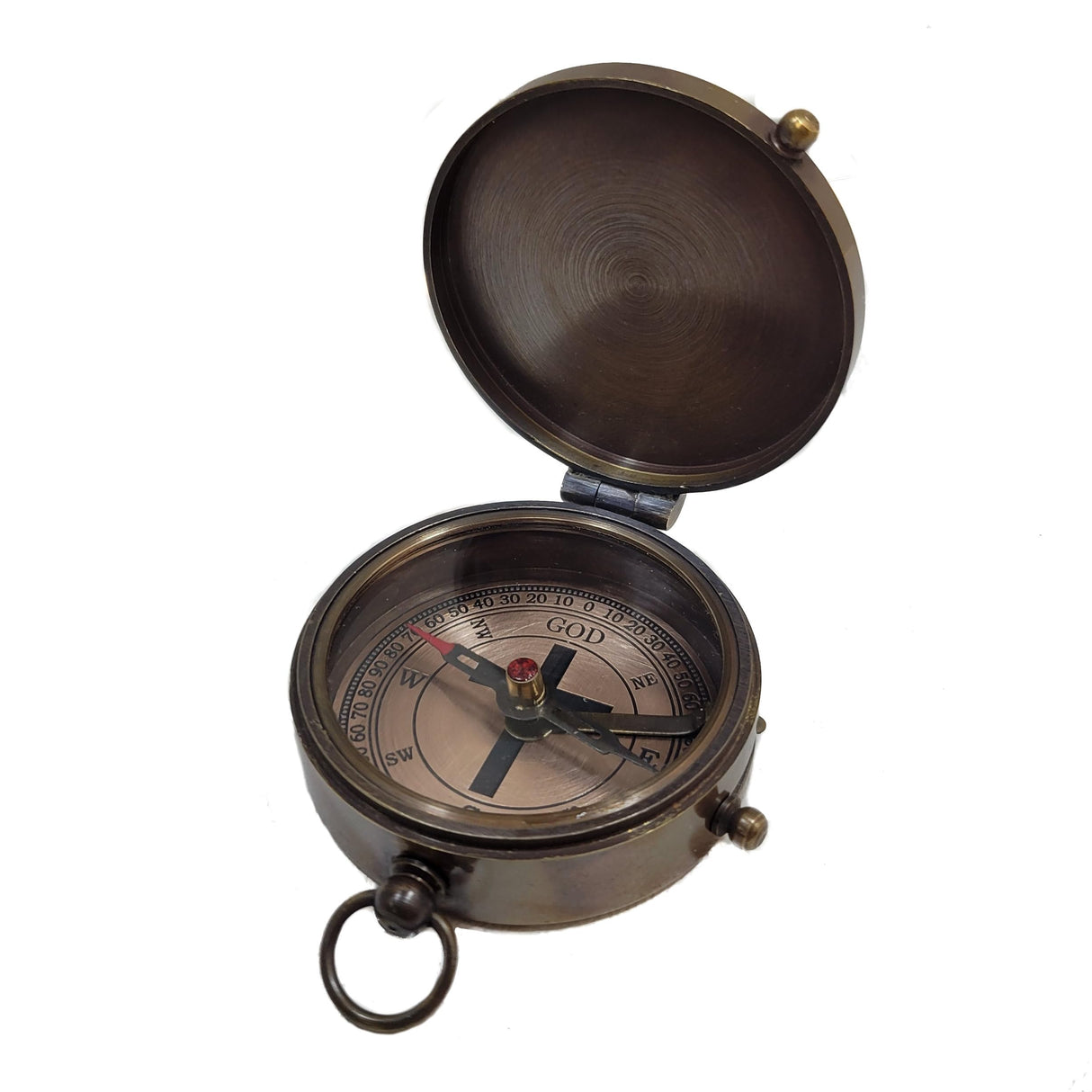 Personalized Engraved Compass Gift for Baptism, Confirmation | Proverbs 3:5-6 Trust in The Lord | Joshua 1:9 Be Strong and Courageous | Gift Box and Greeting Card Included (FBA - Joshua 1:9) Stanley London