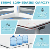 Goakwwuz Conference Room Table 8FT White Meeting Seminar Table Business Style Folding Training Flip Top Table for Office Conference,Metal Frame with Wheels (4, White) Goakwwuz