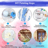 JUJUHOOD Windows Roses Paint by Numbers Kit for Adults,Flower Adult Paint by Number Kits,DIY Acrylic Paint by Number on Canvas for Home Wall Decor 16X20 Inch JUJUHOOD