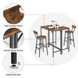 MAHANCRIS 63-Inch Rustic Brown Narrow Bar Table - Versatile Dining & Counter Height Console Table MAHANCRIS