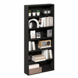 Furinno Basic Book Shelf, 6-Tier Bookcase with Open Shelf, Bookshelf, Cube Storage Organizer, 7 x 24 x 53, for Living Room, Bedroom, Home Office, Espresso Furinno
