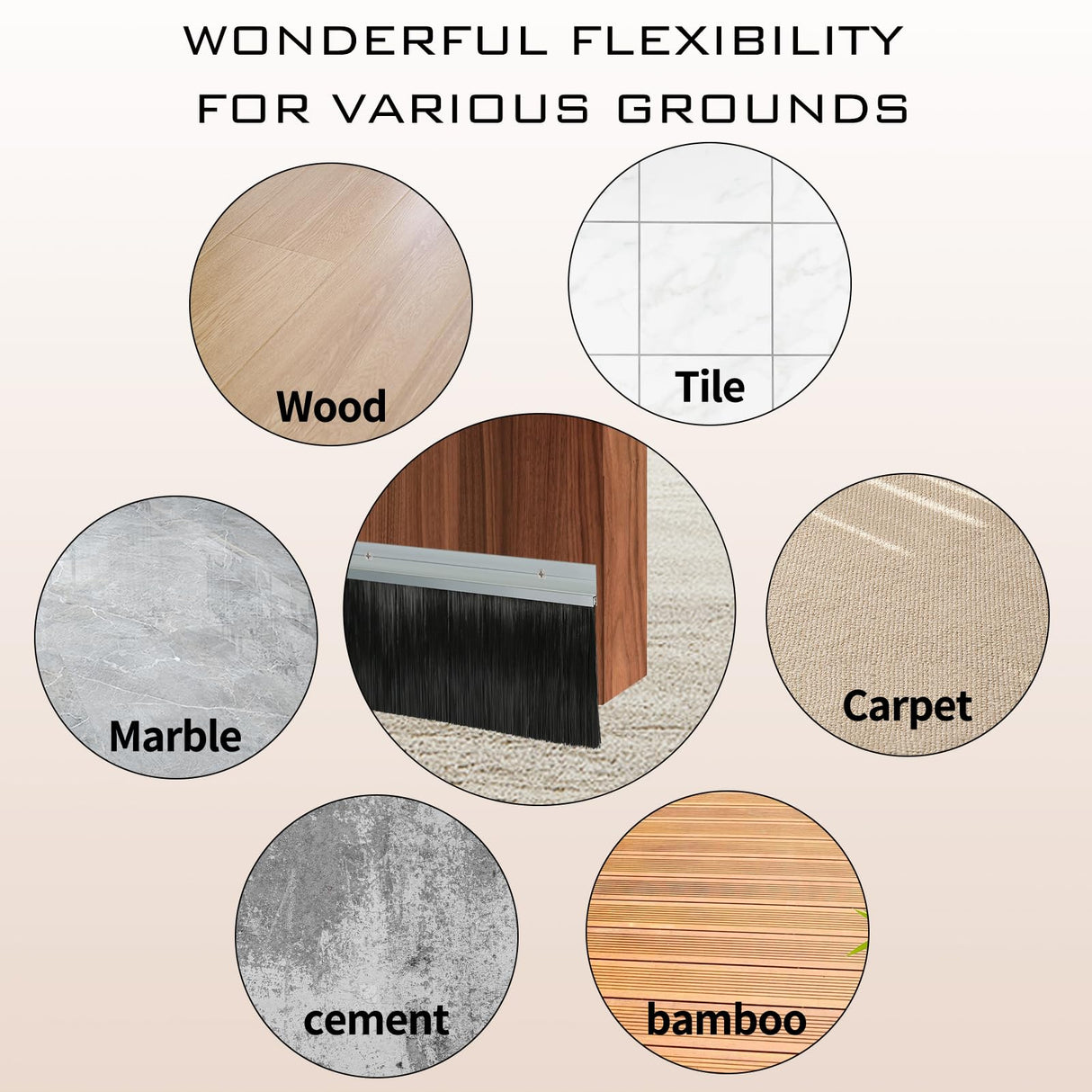 Retsun 9 Sets 2.5 x 39.37 (100CM) Inches Door Brush Sweeps Seal Garage Door Seals Garage Roll Up Door Brush Sweep Durable Easy Mounting for Exterior Doors (9 Sets, 2.5 Inches) Retsun