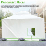 12x14ft Hardtop Canopy Gazebo Cover Outdoor Universal Winter Shelter with Side Walls and Mesh Windows Waterproof Durable Design Perfect for Backyard Patio Storage Weather Protection HbasdLH