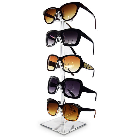 MOOCA 2 Pcs Set Premium Acrylic Sunglass Organizer, Glasses Holder, Sunglass Holder, Glasses Stand, Eye Glass Holder, 5 Frames for Each MOOCA