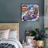 GEMFAMILY Diamond Art Kits for Adults Beginner,Special Shape Diamond Painting Kits for Santa Claus On Motorcycle,DIY Crystal Rhinestones Christmas Painting for Home Wall Decor11.8 x 11.8Inch GEMFAMILY