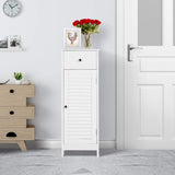 Yaheetech White Bathroom Storage Cabinet with Drawer and Shutter Door - Versatile Organizer Unit for Any Room Yaheetech