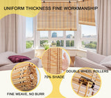 Custom Bamboo Blinds, Black Out Blinds Outdoor Indoor Bamboo Roman Shades, Patio Roller Blinds, Porch Patio Privacy Blinds Screen with Lifting Devices, Easy Installation VIHKUIV