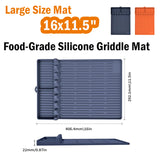 Silicone Grill Mat Accessories for Blackstone Outdoor Grill | Griddle Mat Tools Prep Trays with Drip Pad | Spatula Mat Side Shelf Mat Barbeque Grill Accessories | Food-Grade Silicone Griddle Mat Superjackwang