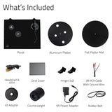 Fluance RT80 Classic High Fidelity Vinyl Turntable Record Player with Audio Technica AT91 Cartridge, Belt Drive, Built-in Preamp, Adjustable Counterweight, Solid Wood Plinth - Piano Black Fluance