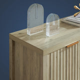 OAKHAM HOME Oxford Fluted Storage Cabinet Sideboard Large Buffet with Adjustable Shelves, Multifunctional Accent Cabinet Console Cabinet for Living Room OAKHAM HOME