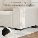 Vesgantti 87'' Chenille Couch for Living Room, 3 Seater Comfy Sofa with Wide Armrest, Thick Spring Cushions, Removable Cover, Modern Cloud Couch for Apartment, Office, Small Space, Chenille Beige Vesgantti