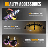 GTRACING Gaming Chair Ergonomic Office Chair with Foot Rest & Pocket Spring Cushion, High Back Computer Desk Chair with Headrest & Lumbar Support, Breathable Fabric Game Chair for Adults, Black GTRACING