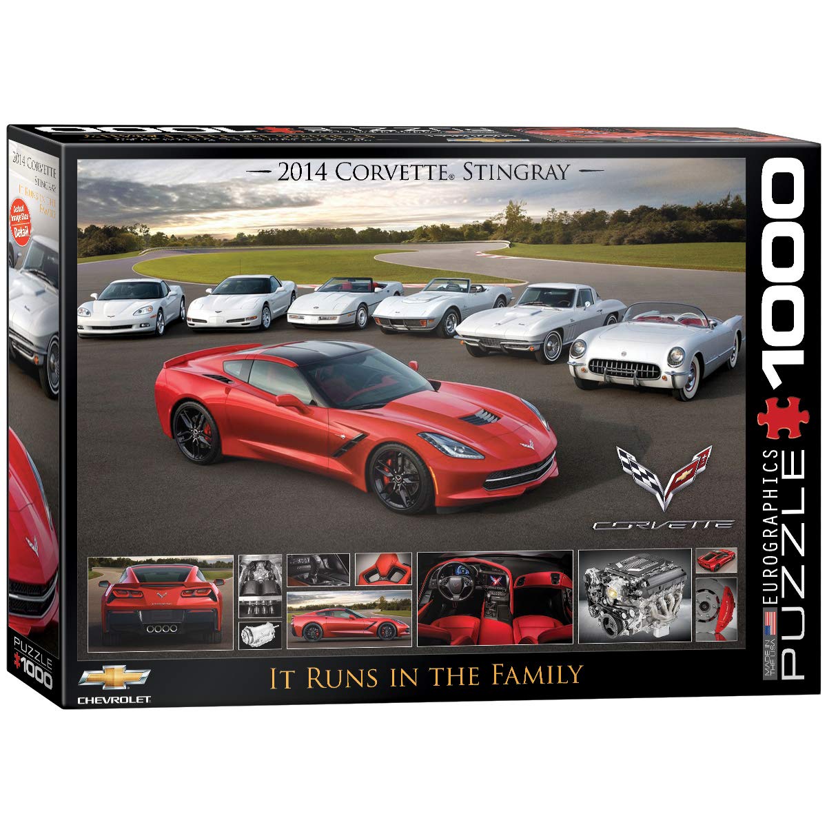 EuroGraphics 2014 Corvette Singray: It Runs in the Family Jigsaw Puzzle (1000-Piece) EuroGraphics