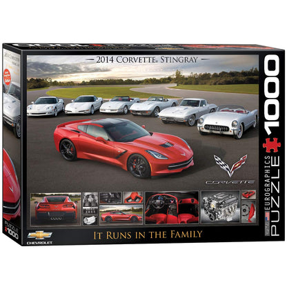 EuroGraphics 2014 Corvette Singray: It Runs in the Family Jigsaw Puzzle (1000-Piece)