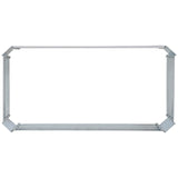 Sunnydaze 11.75" H Raised Metal Garden Bed - Galvanized Raised Garden Bed Outdoor for Vegetables and Flowers - Woodgrain - 4' x 2' Silver Sunnydaze