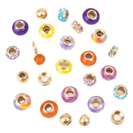 Make It Real: Unicorn Academy: Enchanting Unicorn Charms Bracelet Kit - 39pc DIY Jewelry Craft, Make 4 Charm & Bead Bracelets, Netflix Series, Kids 8+ Make It Real