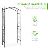 Best Choice Products 92in Steel Garden Arch Arbor Trellis for Outdoor, Yard, Garden, Climbing Plants w/Decorative Wire Lattice - Black Best Choice Products