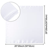 Counfeisly 12 Pack Square Satin Dinner Napkins, 20x20 Inches Silky Soft Smooth Table Cloth Napkins for Restaurant Weddings Banquet Party Decoration, White WoodArtSupply