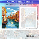 JUJUHOOD Venice Street Paint by Numbers Kit for Adults, Italty City Street Adult Paint by Number Kits,DIY Acrylic Paint by Number on Canvas for Home Wall Decor 16X20 Inch JUJUHOOD