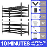 cynnda 4-Tier 60" W X 24" D X 60" H Garage Shelves 2500LBS Heavy Duty Shelving Adjustable Basement Storage Garage Shelf Metal Storage Rack Units Industrial Shelving cynnda