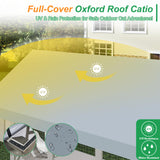 Extra Large Catio Outdoor Cat Enclosure Waterproof, Walk-in Outdoor Pet House for Multiple Cats, Catio Cat Run Cage with Bridges, Weatherproof Full Cover, 8 Platforms, 2 Resting Box Magazoopet