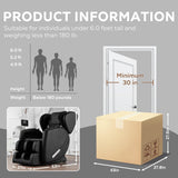 BILITOK Full Body Massage Chair with Zero Gravity, Massage Chair Recliner with Heating, Airbags, Bluetooth Speaker, Foot Roller, Touch Screen BILITOK