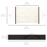Best Choice Products 2-Person Double Hammock, Outdoor Woven Cotton Rope Hammocks for Backyard, Patio w/Spreader Bars, Carrying Case, 450lb Weight Capacity Best Choice Products