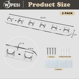 WPESI Wall Glasses Holder 2 pack,Sunglass Organizer,Acrylic Sunglasses Display,Sunglasses Rack for Hanging Your Multiple Eyeglasses, Sunglasses Holder Eyeglass Holder Stand (Clear, 6 Slots) WPESI