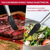 hogance Turkey Baster with 100% Stainless-Steel Needles, Men's & Women's Kitchen Gadgets, Food Grade Turkey Baster Syringe Oil Dropper Meat Injector Set for Steak,Turkey, Pork, Fish, BBQ, Black hogance