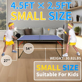 SculPong Ping Pong Table Foldable 4.5FT Table Tennis Table for Indoor Outdoor with with Net, Table Tennis Paddles and Balls SculPong