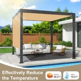 LOVE STORY Shade Cloth 3/6/8/10/12/20FT Sun Shade Cloth with Grommets Pergola Shade Cover 95% UV Protection for Patio Outdoor, 10x12 FT Sand LOVE STORY