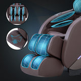 MYTHIA A303 Massage Chair iRest System, Full Body with Heat, Zero Gravity, 53.15" SL Track Shiatsu Recliner with Auto Body Scan, Bluetooth Speakers, Footrest Calfrest Extension (Brown) MYTHIA