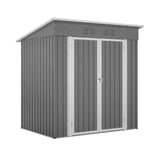 6x4 FT Outdoor Storage Shed with Lockable Double Doors, Aluminum Frame, Weatherproof with Frame Floor, Metal Tool Shed for Garden, Backyard, Patio, and Equipment Storage Mulinsonfly