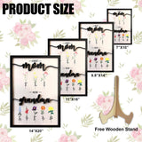 First Mom Now Grandma Customized Birth Month Flower Wooden Plaque, Personalized Mothers Day Gifts, Mother's Day Gift, Gift for Mom, Grandma's Gift, V-DECORPARKS