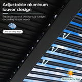LVUYOYO Outdoor Louvered Pergola 10' x 13', Aluminum Patio Pergola with Adjustable Roof, Sun Shade Shelter Metal Gazebo for Backyard, Garden, Deck(Black) LVUYOYO
