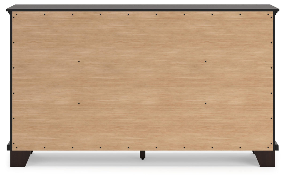 Signature Design by Ashley Covetown Contemporary 7 Drawer Dresser with Safety Stop for Bedroom, Dark Brown Signature Design by Ashley