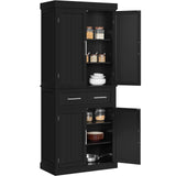 Yaheetech Kitchen Pantry Storage Cabinet with Drawer, Freestanding Pantry Cabinets with 2 Adjustable Shelves, 72.5" Tall Storage Cupboard for Yaheetech