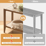 SICOTAS Rattan Nightstands Set of 2 Bedside Table - Boho Narrow End Table Living Room Set of 2 Side Table with Rattan Storage Shelves for Small Space SICOTAS