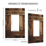Brown Wooden Barn Door Old Wood Print Decorative Outlet Covers 1 Gang Single Rocker Light Switch Cover Plate Wall Plates GFCI Faceplate for Farmhouse Home Decor Nowensvatra